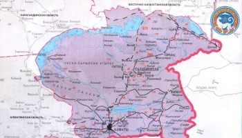 Карта алматинской области со спутника